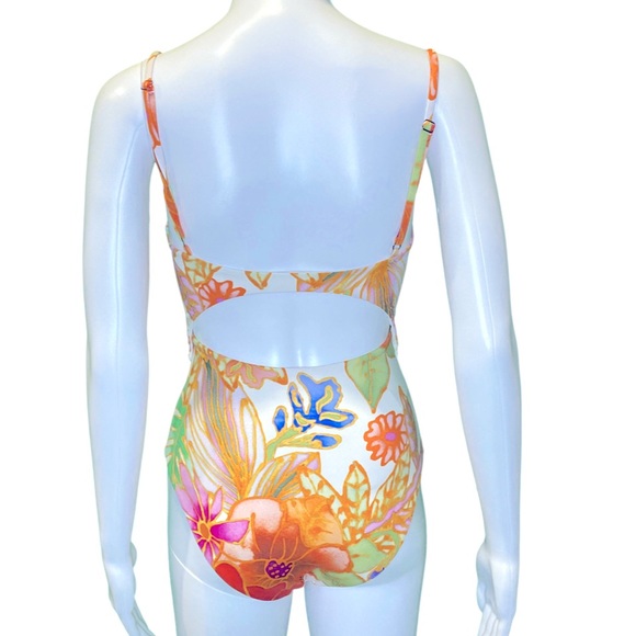 NWT Mara Hoffman Kia one piece swimsuit w/cutout details in floral print. - Picture 7 of 10
